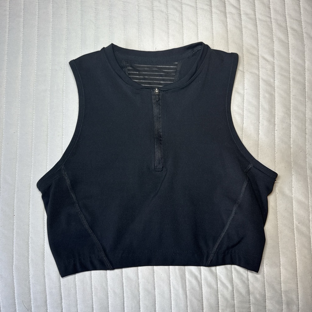 Nike Black Fitted Crop Tank Top